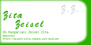 zita zeisel business card